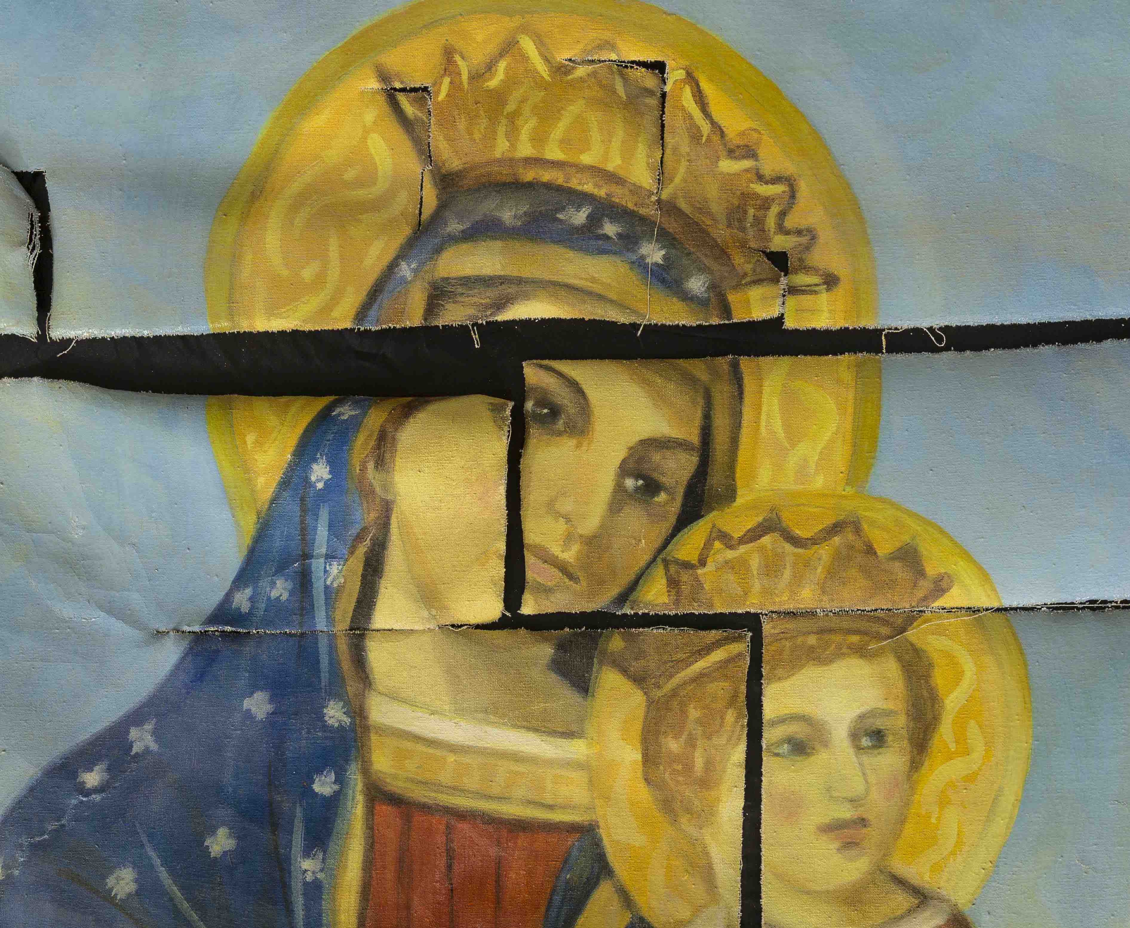 artista iracheno arte sfregiata