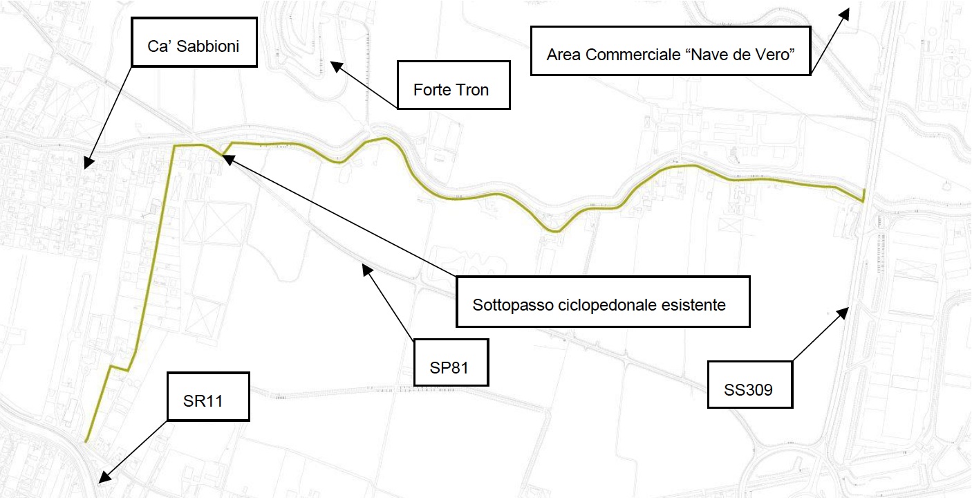 pista ciclabile ca' sabbioni portegrandi