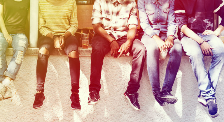 Photo Gradient Style with Friends People Group Teamwork Diversit