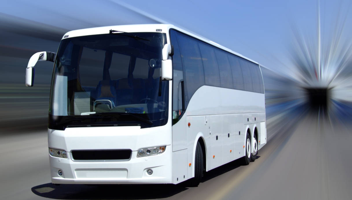 white coach in motion