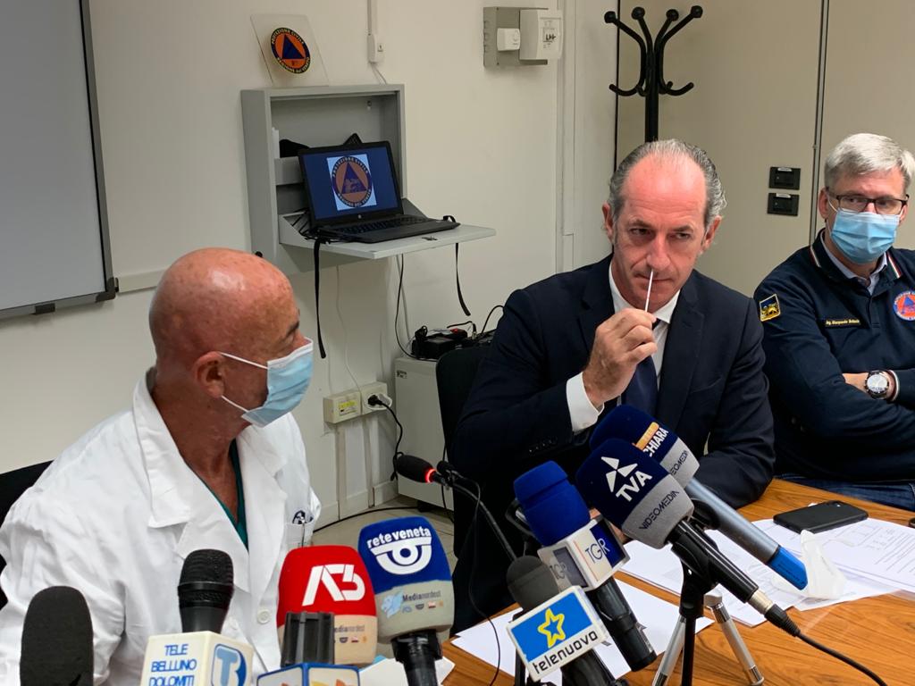 coronavirus NUOVO TAMPONE ZAIA RIGOLI