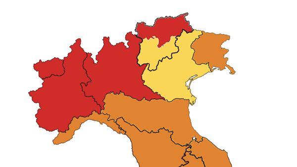 covid Veneto zona gialla