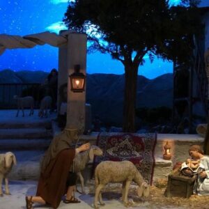 presepe santa barbara notte