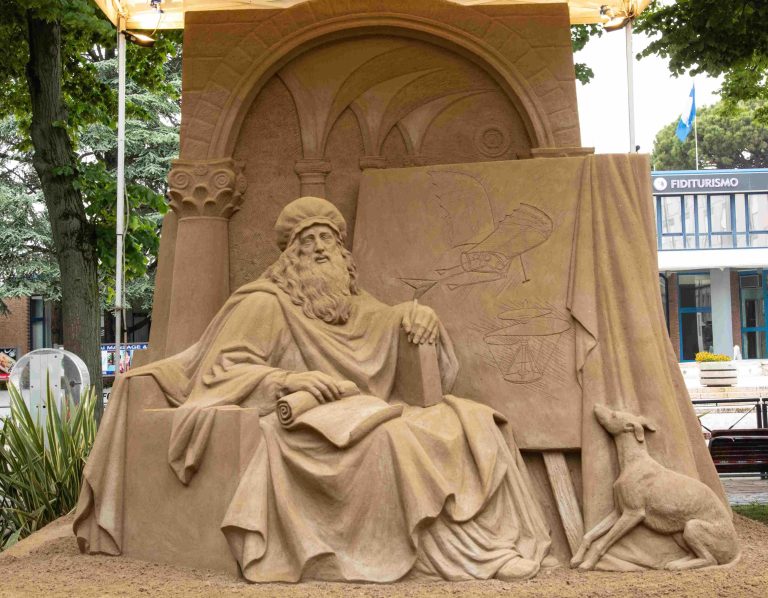 jesolo scultura sabbia leonardo