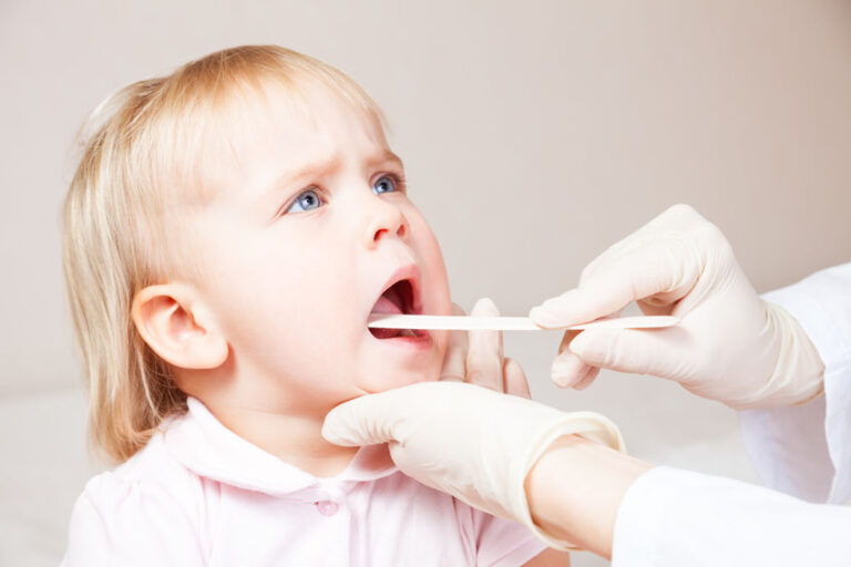 Child throat check