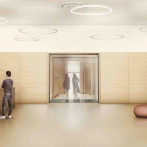 ex de amicis Rendering_vista atrio principale della Casa della Città