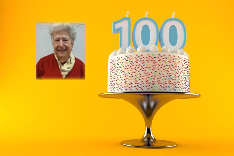 Cake with one hundered candle