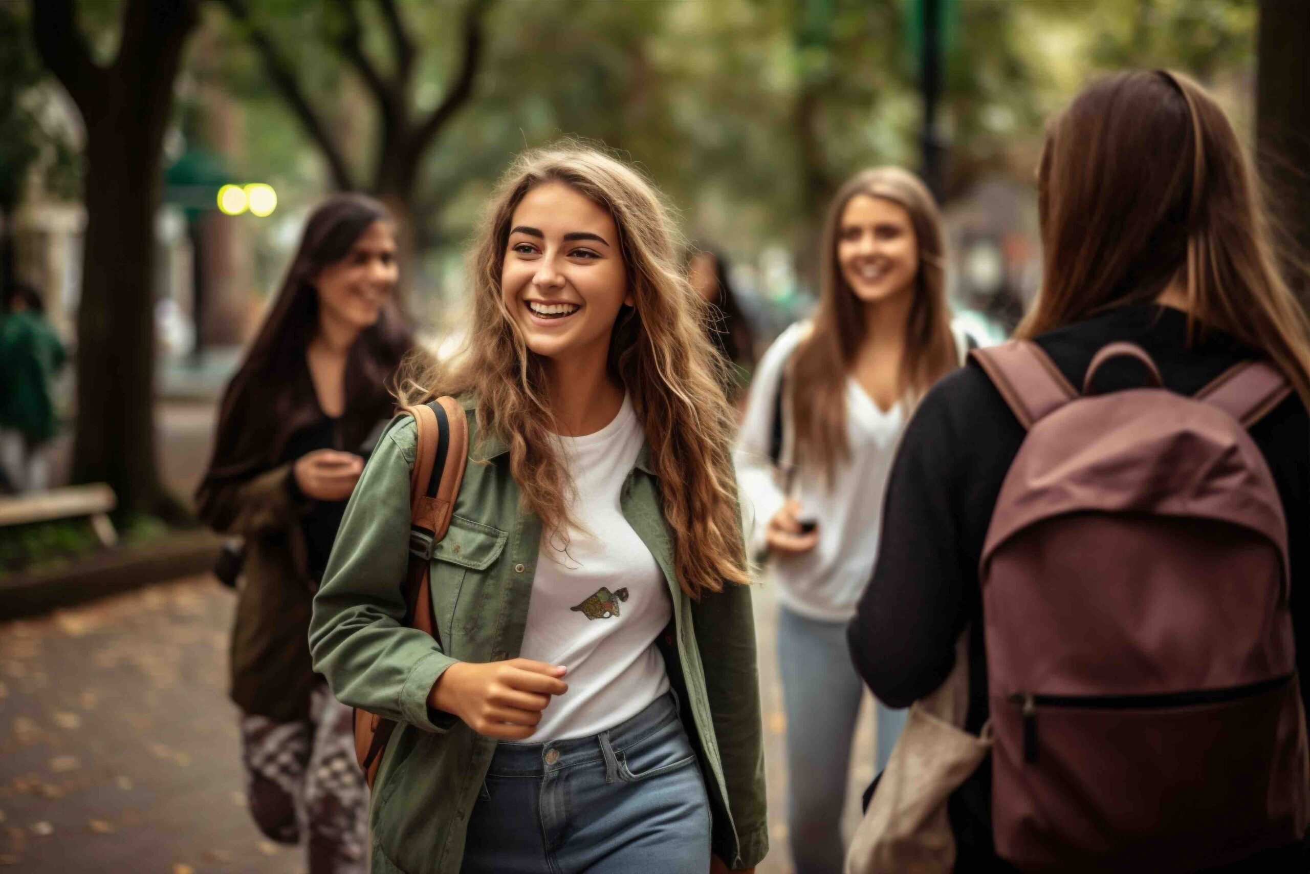 City group outdoors exam college friendship student smiling person education summer casual school young happy