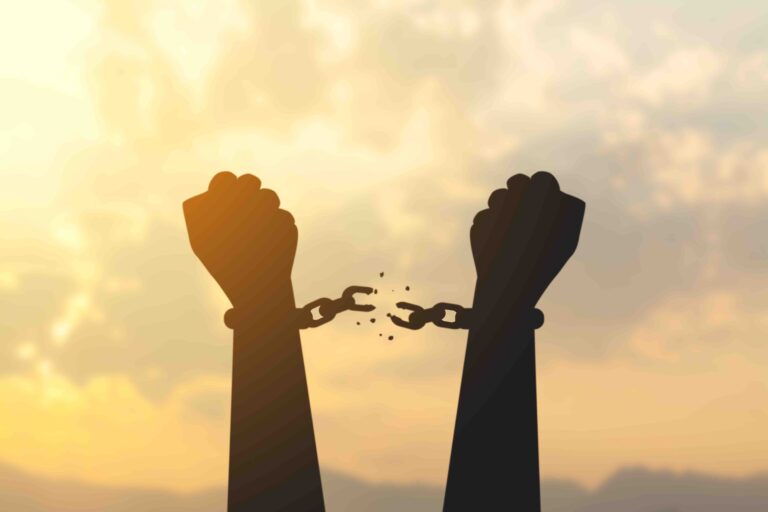 silhouette hand with chain is absent