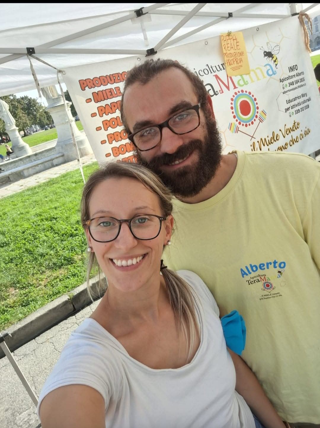 alberto volpato con la moglie